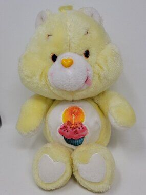 Vintage 1980s Kenner Care Bear Birthday Bear Plush 13" Cupcake Candle No Tag